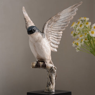 53008-C - Small Swallow On Branch Lifelike Bird Resin Home Tabletop Decor Hi-Line Gift Ltd.