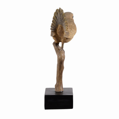 53008-D - Sing Bird On Branch Lifelike Resin Bird Home Tabletop Decor Hi-Line Gift Ltd.