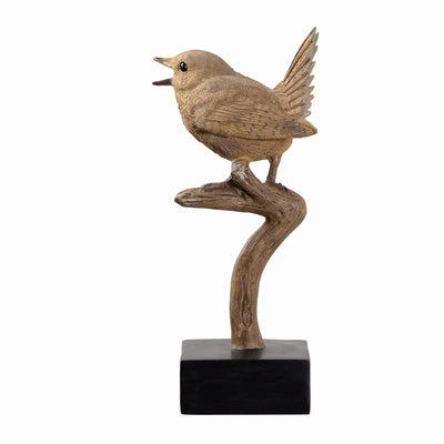 53008-D - Sing Bird On Branch Lifelike Resin Bird Home Tabletop Decor Hi-Line Gift Ltd.