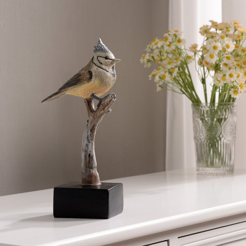 53008-E - Bird On Branch Home Tabletop Decor Lifelike Resin Bird