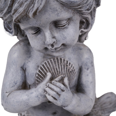 Kneeling Mermaid Holding a Shell Statue HI-LINE GIFT LTD.