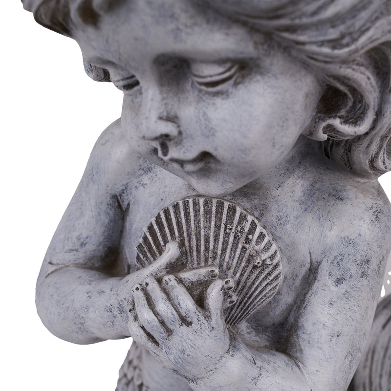Kneeling Mermaid Holding a Shell Statue HI-LINE GIFT LTD.