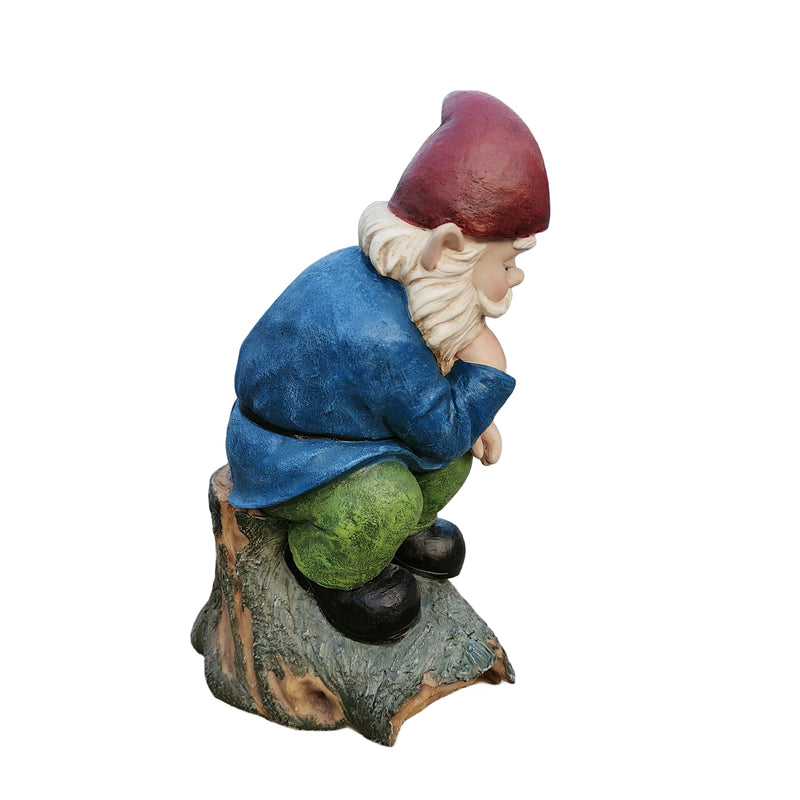 75616-07 - Blue Muse: Pensive Polyresin Thinking Gnome Figurine Hi-Line Gift Ltd.