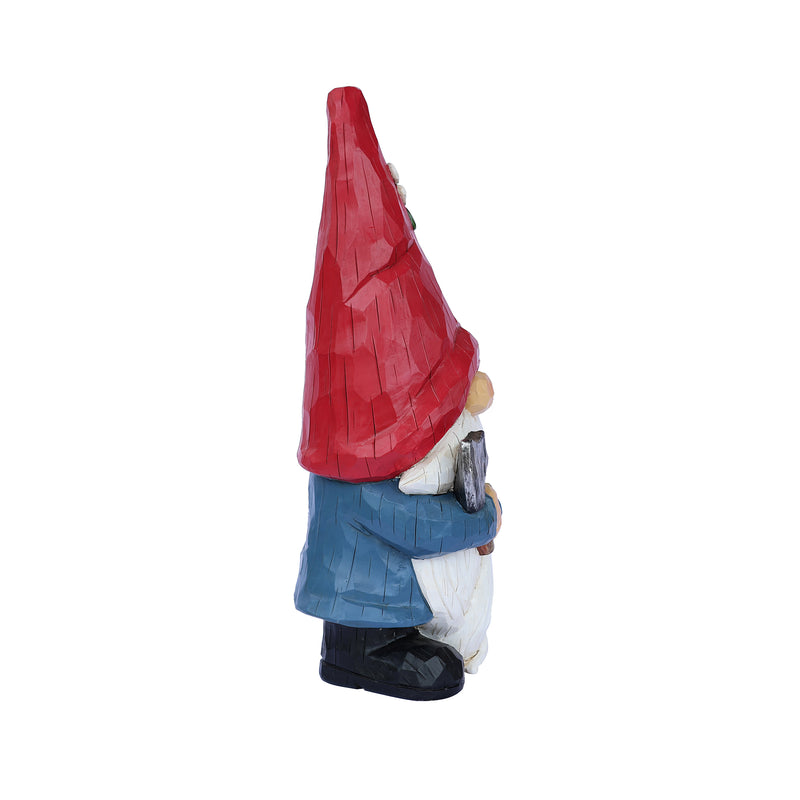 75616-10 - 14in Garden Gnome Chopping Wood