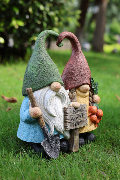 75616-13 - Sweet Couple Garden Gnome Medium Size Hi-Line Gift Ltd.