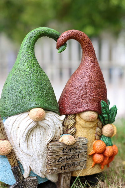 75616-13 - Sweet Couple Garden Gnome Medium Size Hi-Line Gift Ltd.