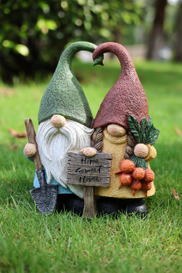 75616-13 - Sweet Couple Garden Gnome Medium Size – Hi-Line Gift Ltd.