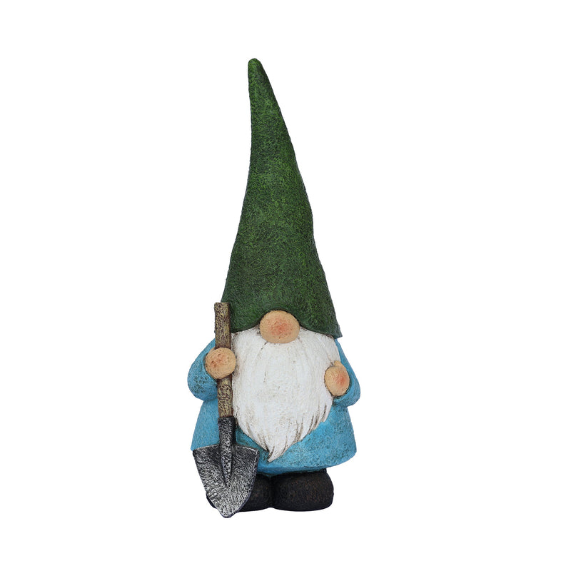 75616-15 - 16in Garden Gnome Statue Holding Shovel Hi-Line Gift Ltd.