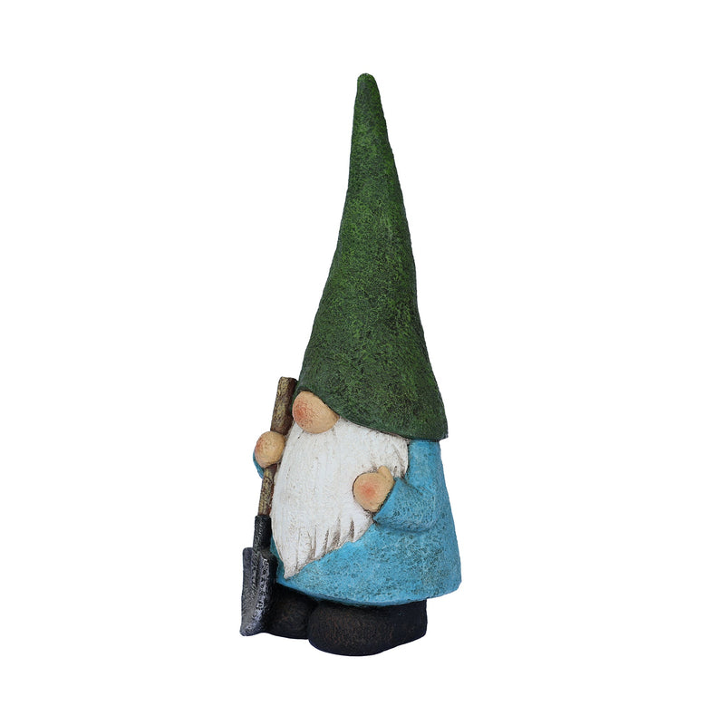 75616-15 - 16in Garden Gnome Statue Holding Shovel Hi-Line Gift Ltd.