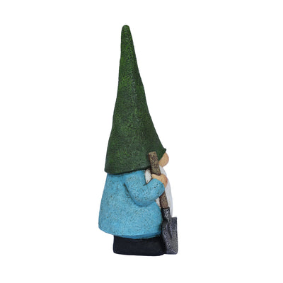 75616-15 - 16in Garden Gnome Statue Holding Shovel Hi-Line Gift Ltd.