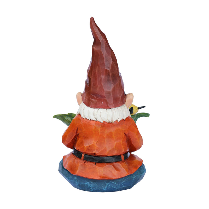 75616-16 - Funny Garden Gnome Holding Bird Bath Hi-Line Gift Ltd.