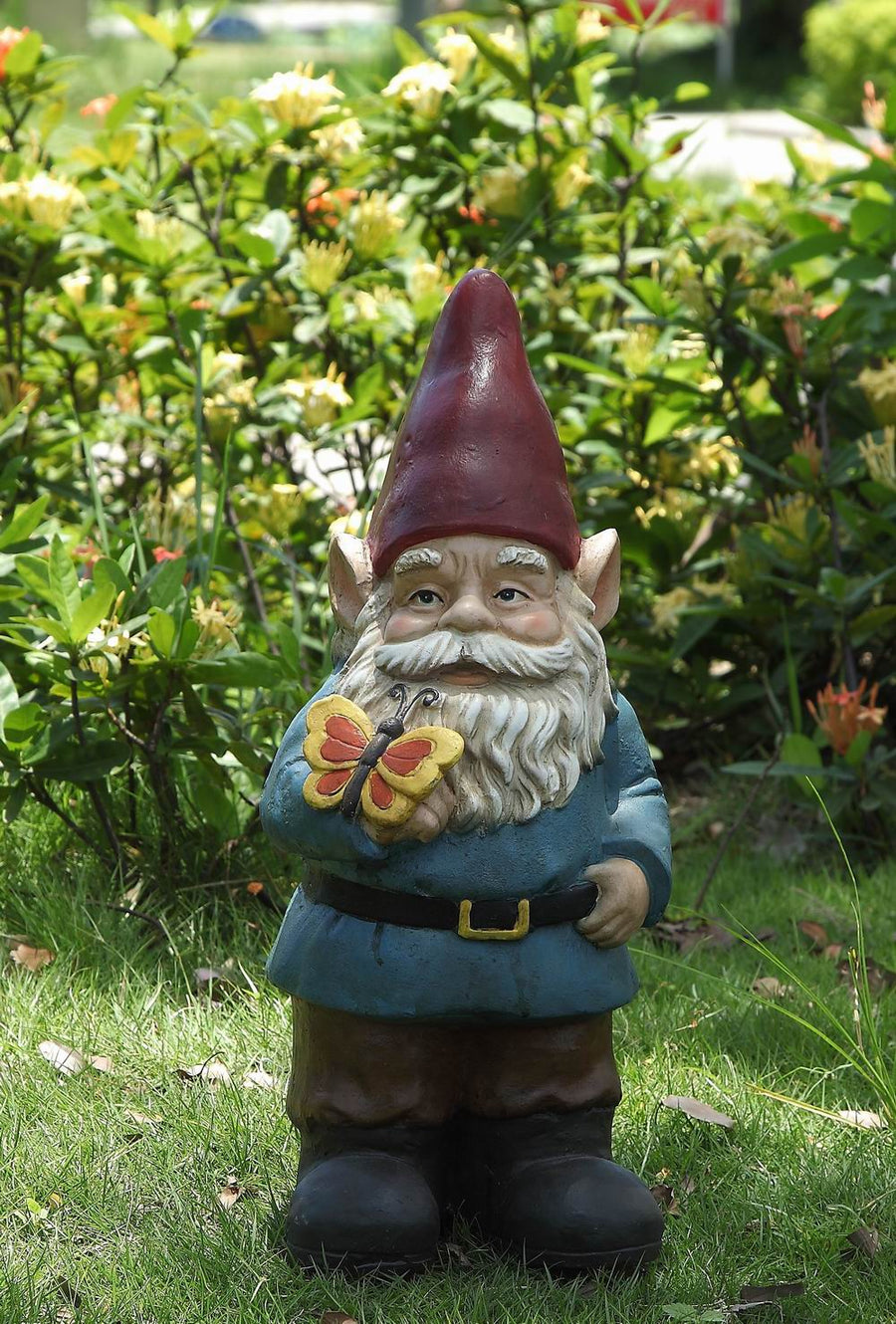 Gnome Flying a butterfly HI-LINE GIFT LTD.