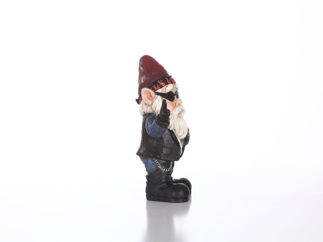 Gangsta Biker Gnome- Handmade Statue HI-LINE GIFT LTD.