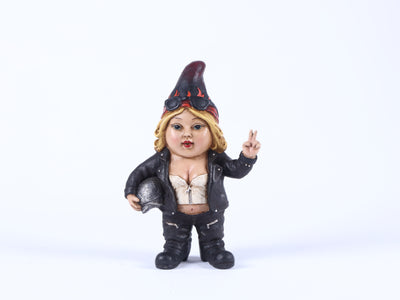 Female Biker Gnome With Helmet HI-LINE GIFT LTD.