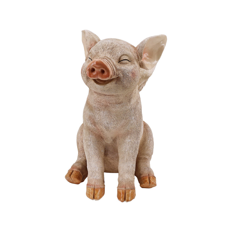 75617-C - 16.65" H Smiling Pig W/Wings Sitting Hi-Line Gift Ltd.