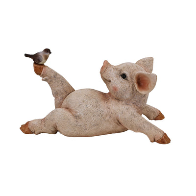 75617-E - Yoga Pig Polyresin Statue Hi-Line Gift Ltd.