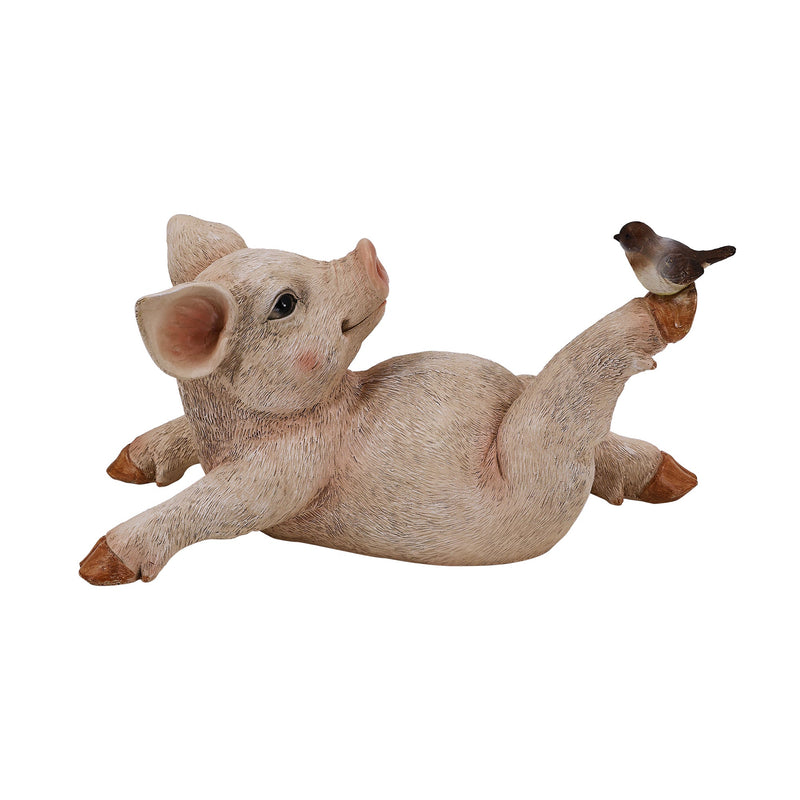 75617-E - Yoga Pig Polyresin Statue Hi-Line Gift Ltd.