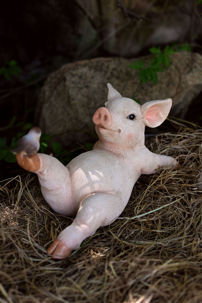 75617-E - Yoga Pig Polyresin Statue Hi-Line Gift Ltd.