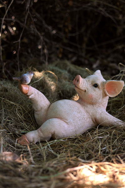 75617-E - Yoga Pig Polyresin Statue Hi-Line Gift Ltd.