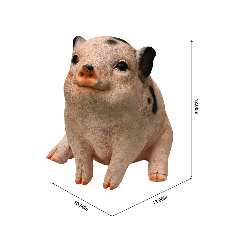 75617-F - Sitting Pig Looking Up Hi-Line Gift Ltd.