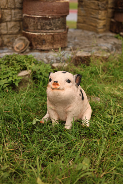 75617-F - Sitting Pig Looking Up Hi-Line Gift Ltd.