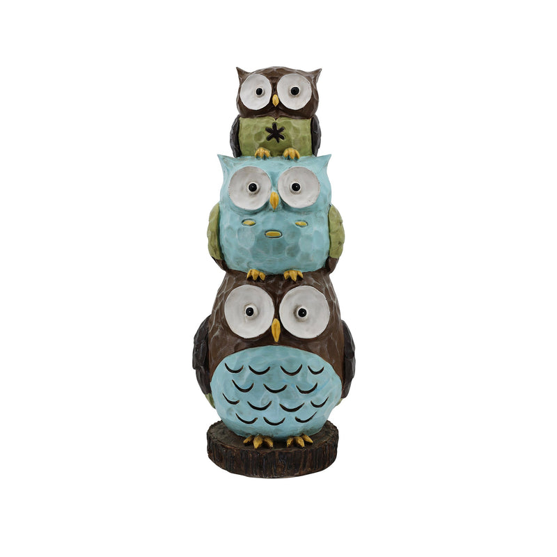 75618-A-L - 30"H Stacking Owls Garden Statue Hi-Line Gift Ltd.