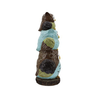 75618-A-L - 30"H Stacking Owls Garden Statue Hi-Line Gift Ltd.