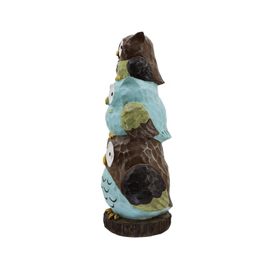 75618-A-L - 30"H Stacking Owls Garden Statue Hi-Line Gift Ltd.