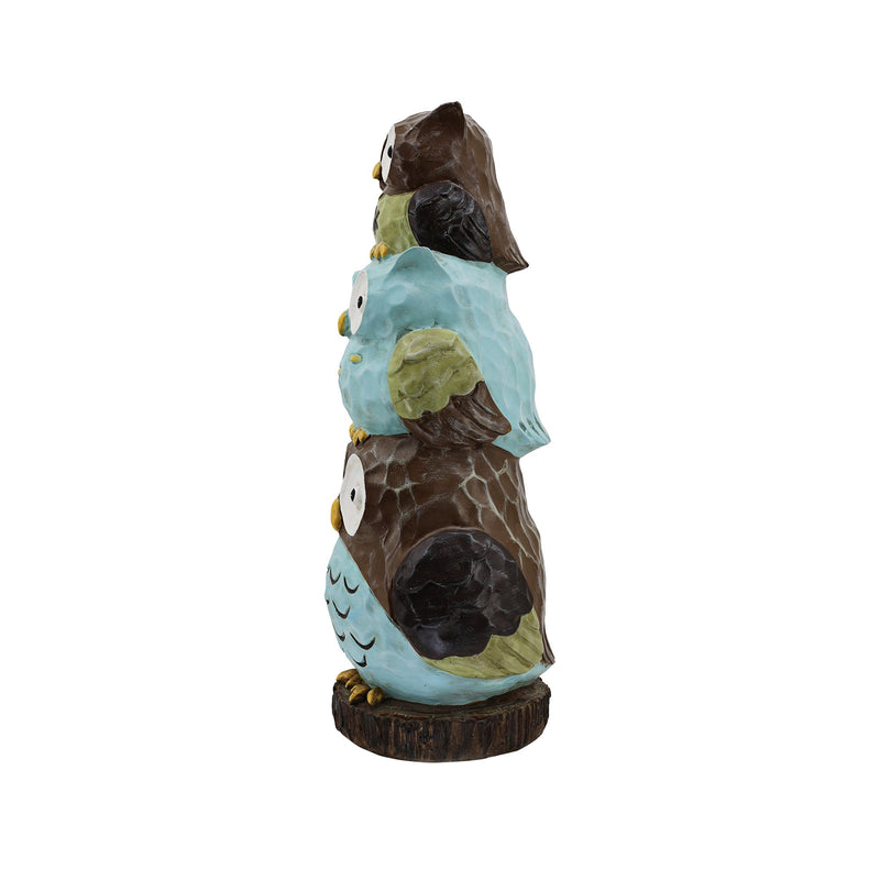 75618-A-L - 30"H Stacking Owls Garden Statue Hi-Line Gift Ltd.