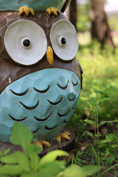 75618-A-L - 30"H Stacking Owls Garden Statue Hi-Line Gift Ltd.