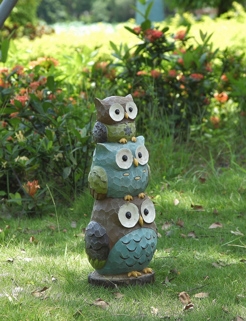 Stacking Owls-Garden Statue HI-LINE GIFT LTD.