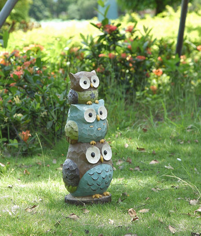 Stacking Owls-Garden Statue HI-LINE GIFT LTD.