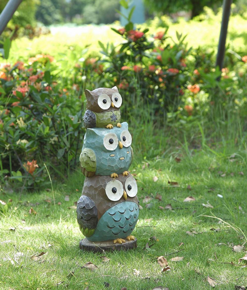 Stacking Owls-Garden Statue HI-LINE GIFT LTD.