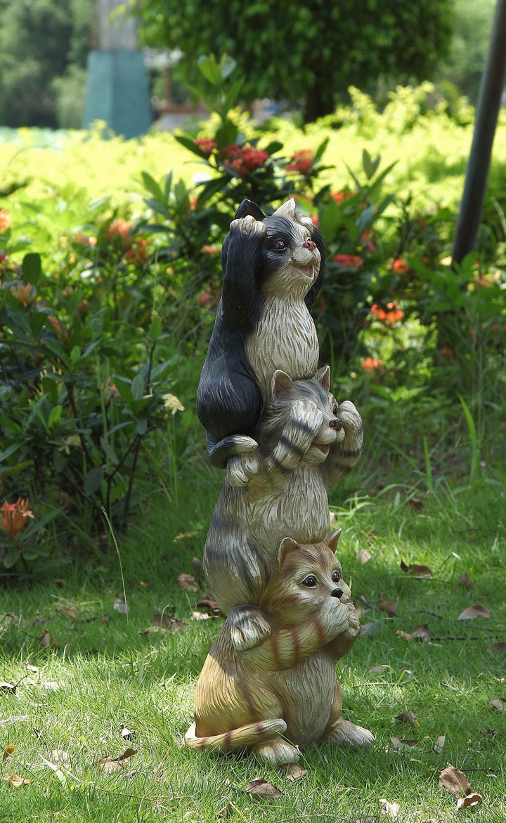 Stacking Cats Statue - Hear, See and Speak No Evil HI-LINE GIFT LTD.
