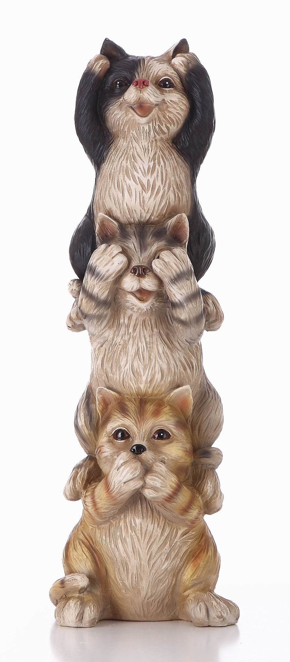 Stacking Cats Statue - Hear, See and Speak No Evil HI-LINE GIFT LTD.