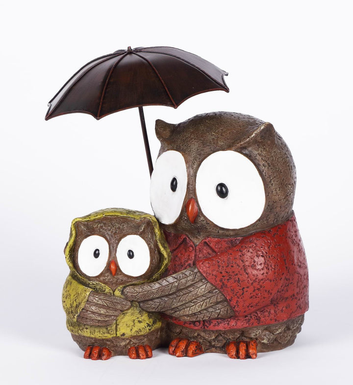 Hi-Line Exclusive - Mother And Baby Owl Under Umbrella HI-LINE GIFT LTD.