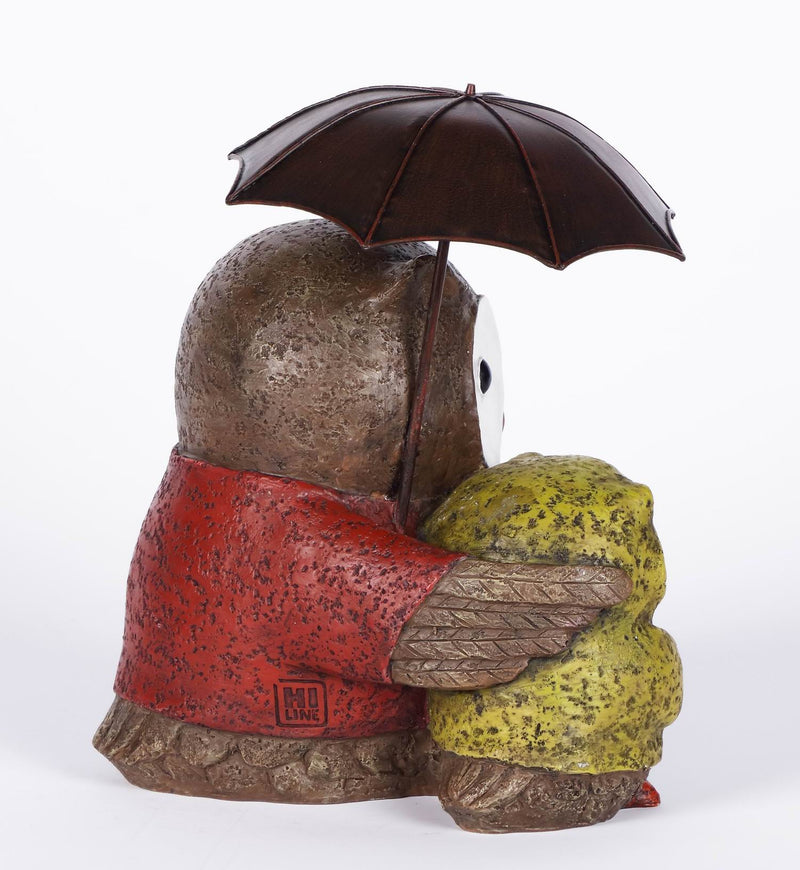 Hi-Line Exclusive - Mother And Baby Owl Under Umbrella HI-LINE GIFT LTD.