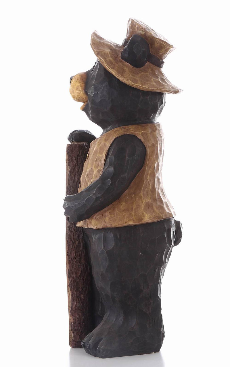 Black Bear Statue With Welcome Sign HI-LINE GIFT LTD.
