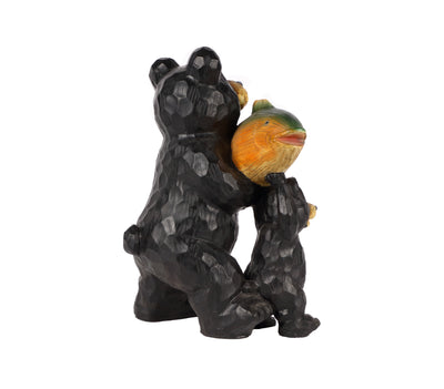 75619-D - Bears Hold Fish Welcome Sign Hi-Line Gift Ltd.