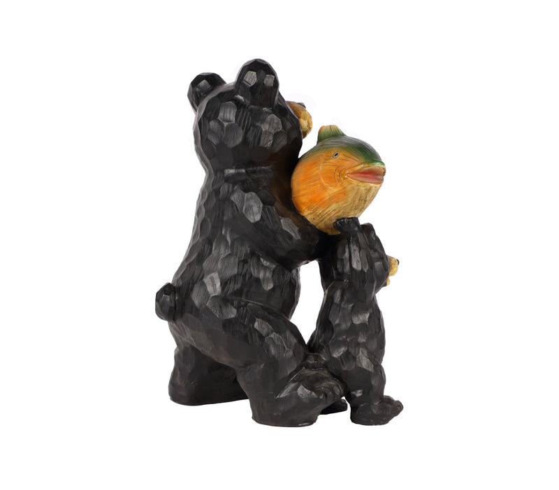 75619-D - Bears Hold Fish Welcome Sign Hi-Line Gift Ltd.