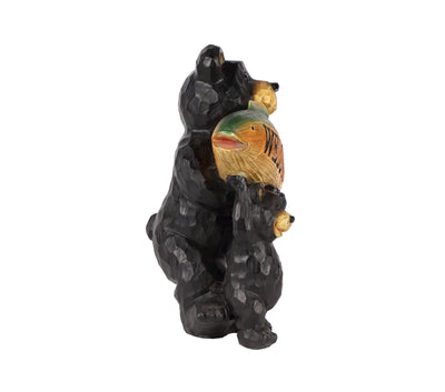 75619-D - Bears Hold Fish Welcome Sign Hi-Line Gift Ltd.