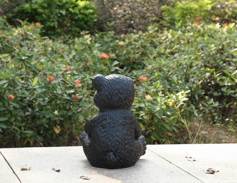 Bear Cub Holding Sunflower Statue HI-LINE GIFT LTD.