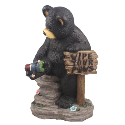 Bear Holding Sign And Gnome HI-LINE GIFT LTD.