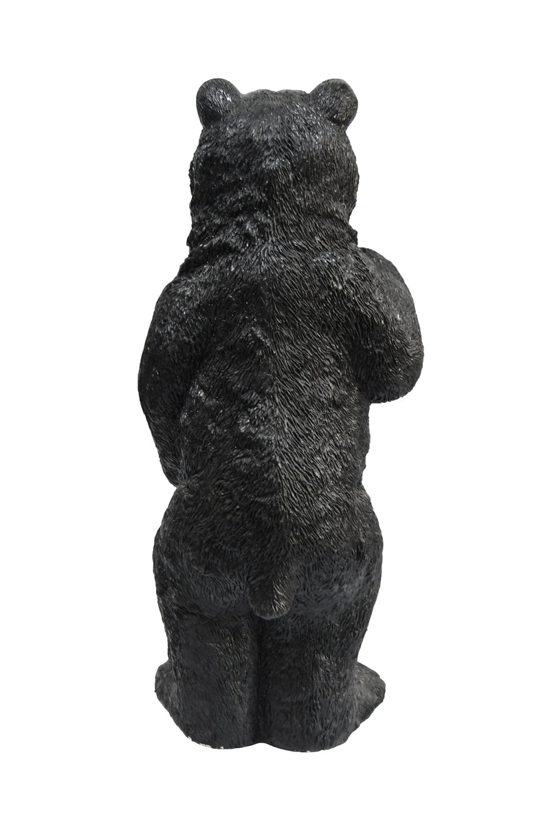 75619-N - Welcome Bear Haven: Standing Black Bear with Heartwarming Welcome Sign Hi-Line Gift Ltd.