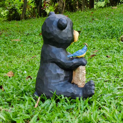 75619-T - Sitting Bear Holding Love Sign Garden Decor Hi-Line Gift Ltd.