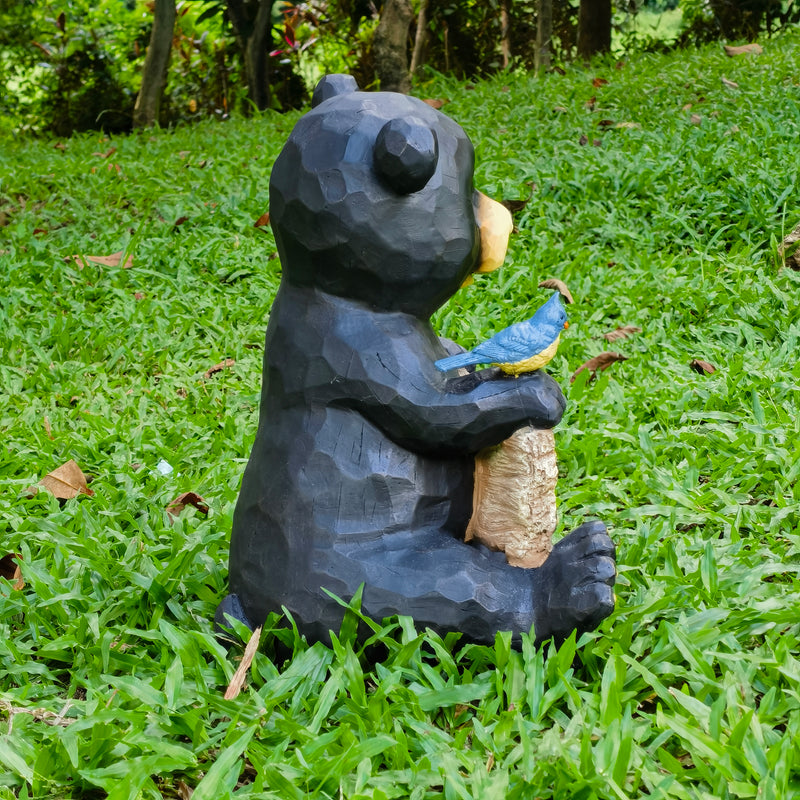 75619-T - Sitting Bear Holding Love Sign Garden Decor Hi-Line Gift Ltd.