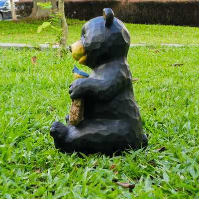 75619-T - Sitting Bear Holding Love Sign Garden Decor Hi-Line Gift Ltd.