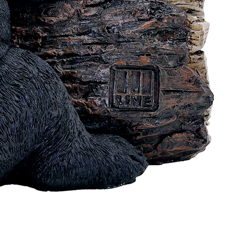 75619-W - Black Bear W/Gone Fishing Sign Hi-Line Gift Ltd.