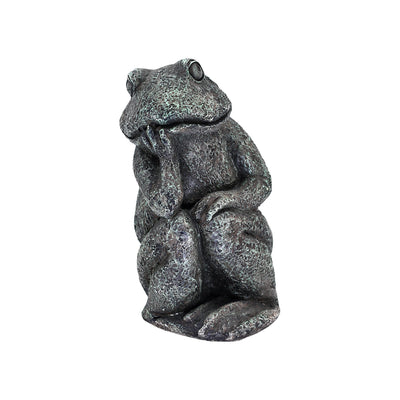 75627-B - Thinking Frog Garden Statue Hi-Line Gift Ltd.
