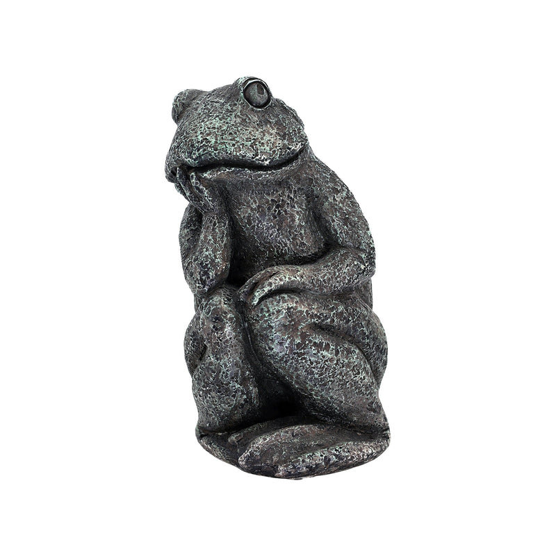 75627-B - Thinking Frog Garden Statue Hi-Line Gift Ltd.